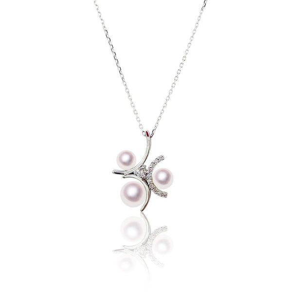 Pt 4.5～6.0㎜　ペンダント D0.12ct - Tensei Pearl Online Store　天成真珠　公式通販ショップ