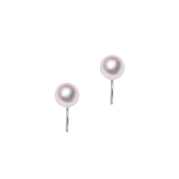 K14WG 7.5mm Simple Earrings | Tensei Pearl Online Store 天成真珠 