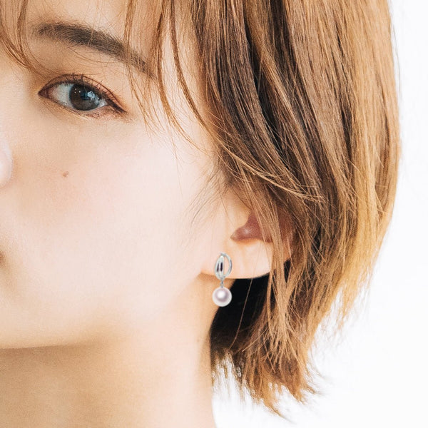 K14WG 7.5㎜ Design earrings -TENSEI PEARL ONLINE STORE Tensei Pearl Official Mail Order Shop