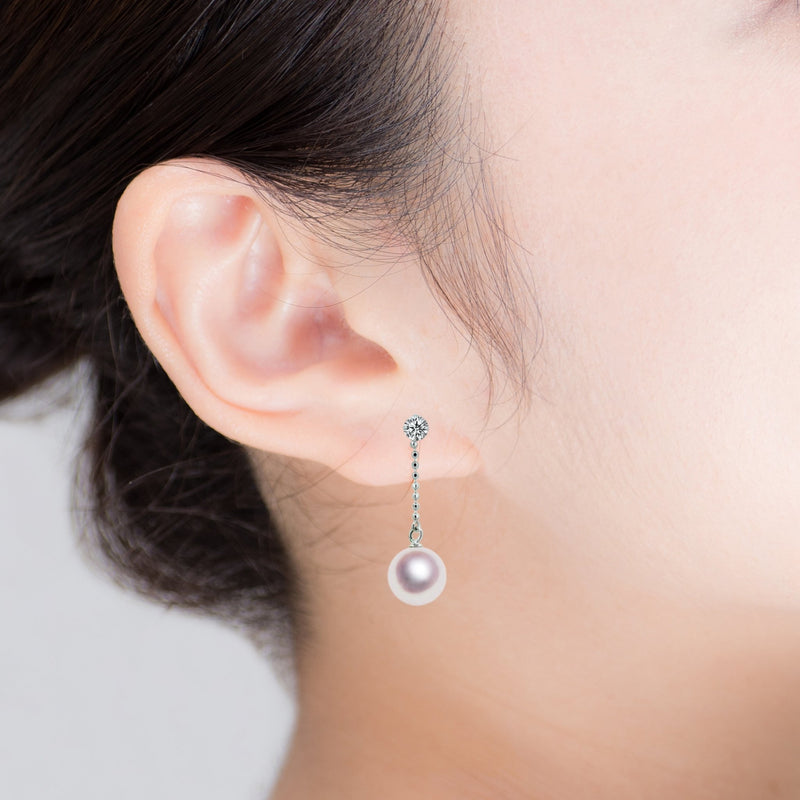 K14WG 8.0㎜ Design Earrings -TENSEI PEARL ONLINE STORE Tenari Pearl Official Mail Order Shop