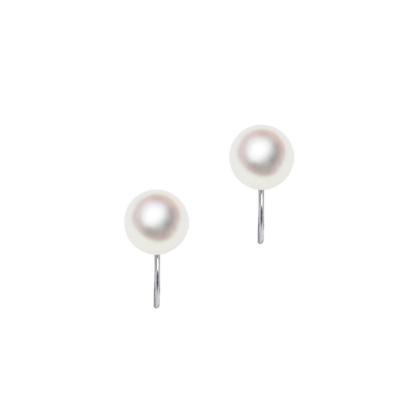 K14WG 8.5 mm Unchecked Color Simple Earrings --TenSEI Pearl Online Store Tenari Pearl Official Mail Order Shop