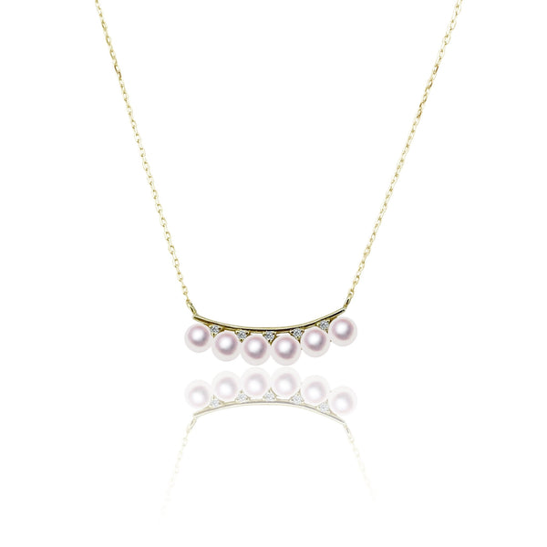 K18 3.0㎜ Design Necklace D0.02ct -Tensei Pearl Online Store Tensei Pearl Official Mail Order Shop