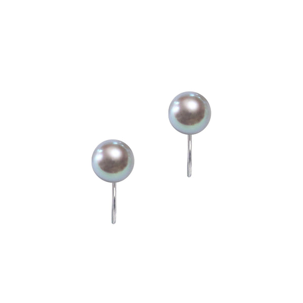 SV7.5㎜灰色簡單耳環-tensei Pearl在線商店Tenari Pearl官方郵購商店
