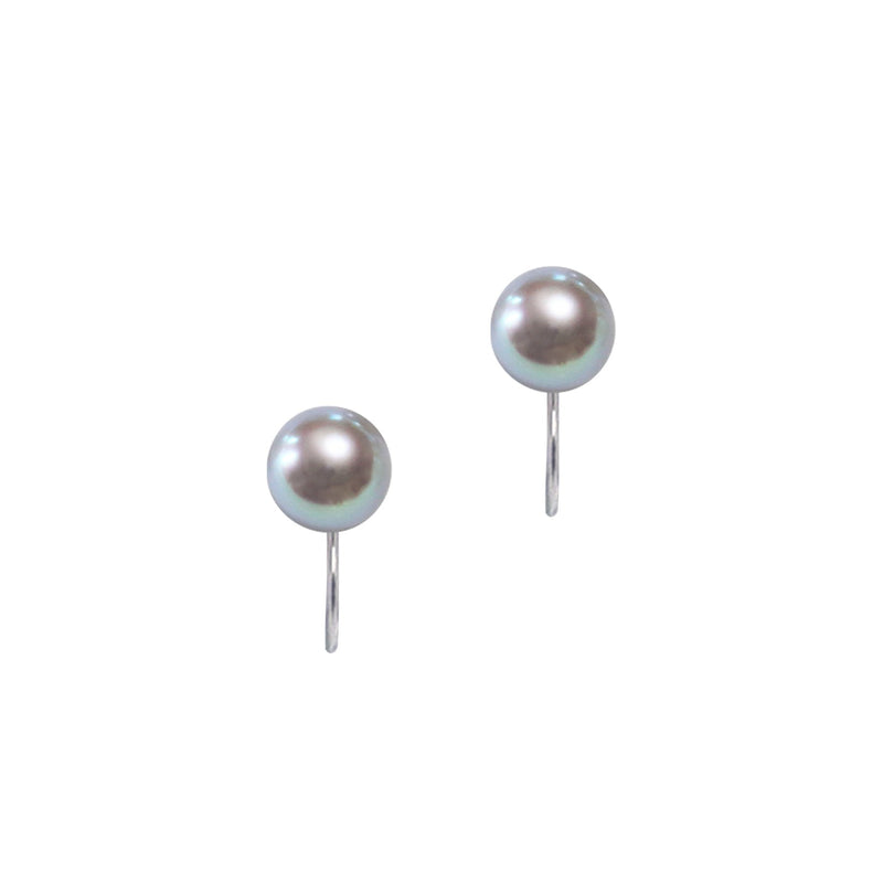 SV 7.5㎜ Gray Simple Earrings -TENSEI PEARL ONLINE STORE Tenari Pearl Official Mail Order Shop