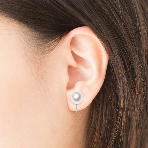 SV 8.5毫米未選中的簡單耳環-tensei Pearl在線商店Tenari Pearl官方郵購商店